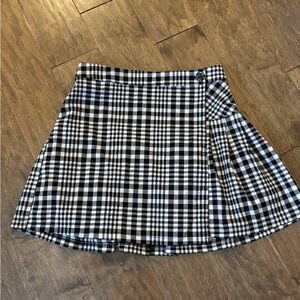Urban Outfitters Black and White Checkered A-Line Skirt